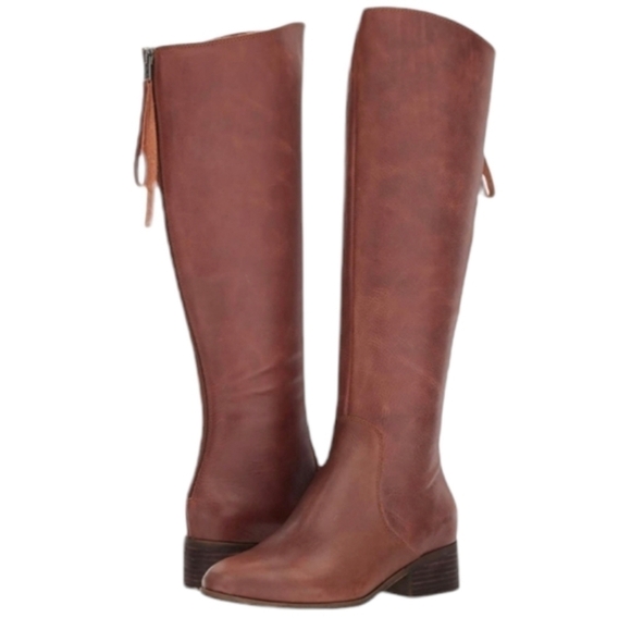 Lucky Brand Lanesha Riding leather Equestrian tall shaft knee length boots - Picture 1 of 12